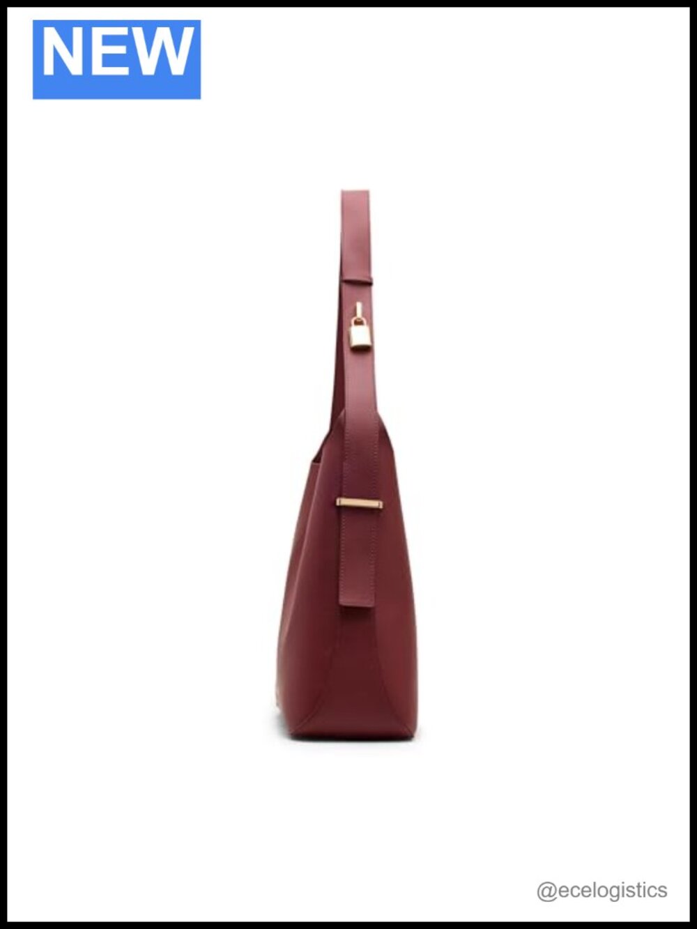 Women's Hobo Tote with Pouch, PVC Handbag - Picture 4 of 5
